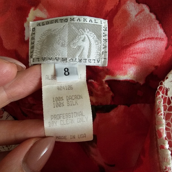 Alberto Makali Silk Lace  midi Skirt   Size 8 - Picture 3 of 5